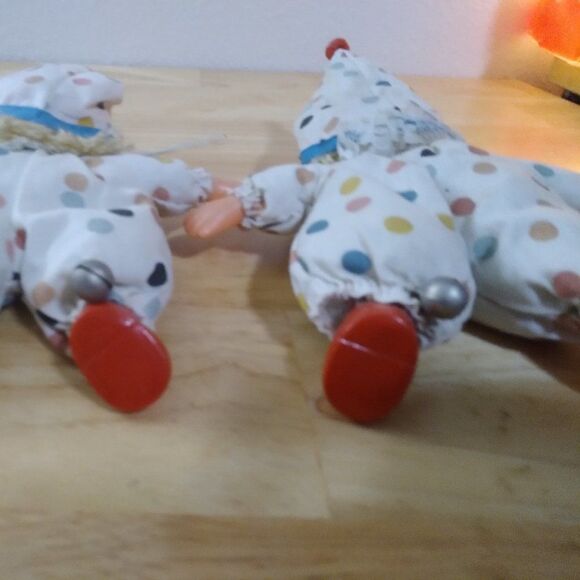 Vintage Cuddly From Top Toys Rubber Face Girl Clown Doll Lot (2) - Picture 4 of 5